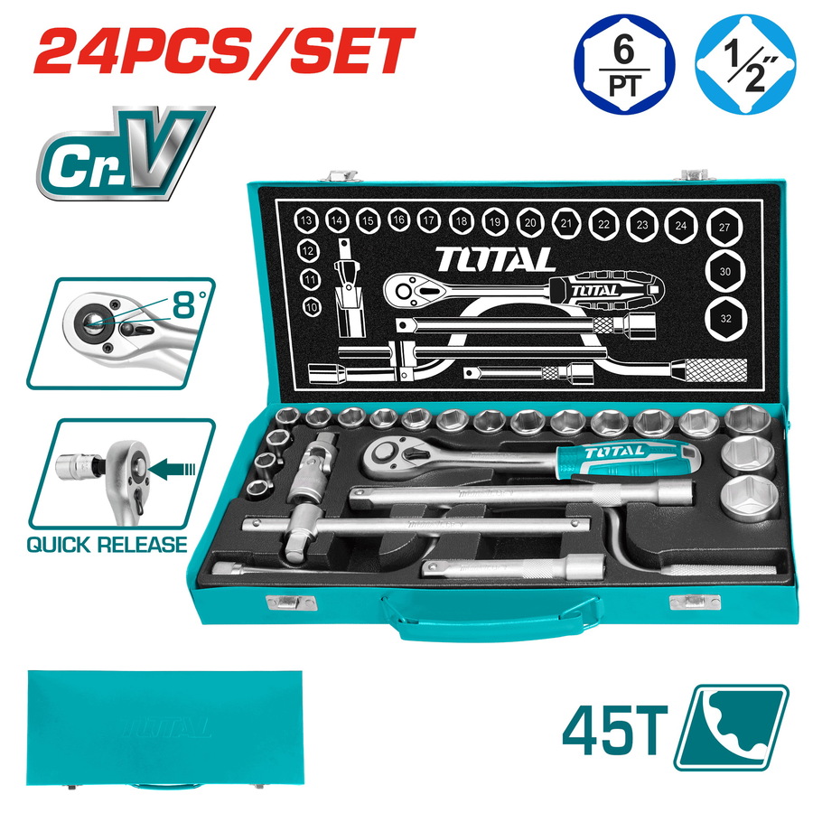 Set nasadnih ključeva Total Tools THT141253