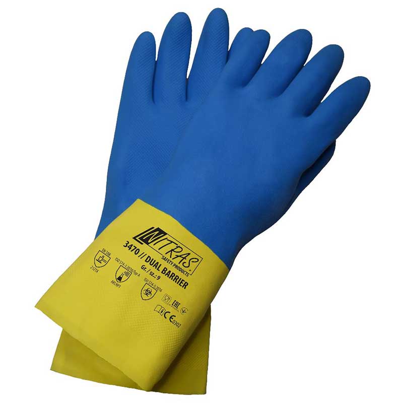 Zaštitne rukavice Dual Barrier Nitras plave boje